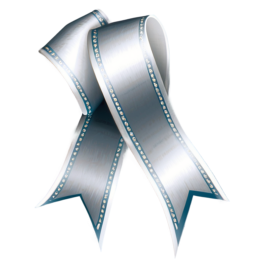 Silver Ribbon Streamer PNG kvv PNG with transparent background