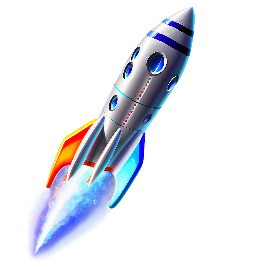 Silver Rocket Ship PNG 6 PNG with transparent background