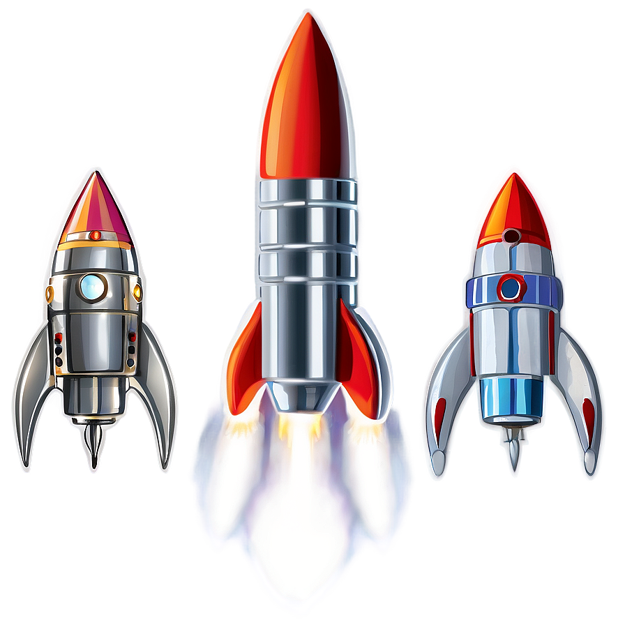 Silver Rocket Ship PNG jbc40 PNG with transparent background