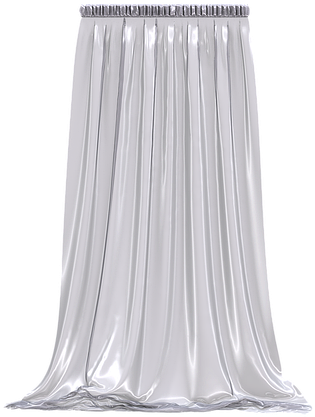 Silver Satin Curtain Texture PNG with transparent background