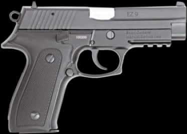 Silver Semi Automatic Pistol E Z9 PNG with transparent background