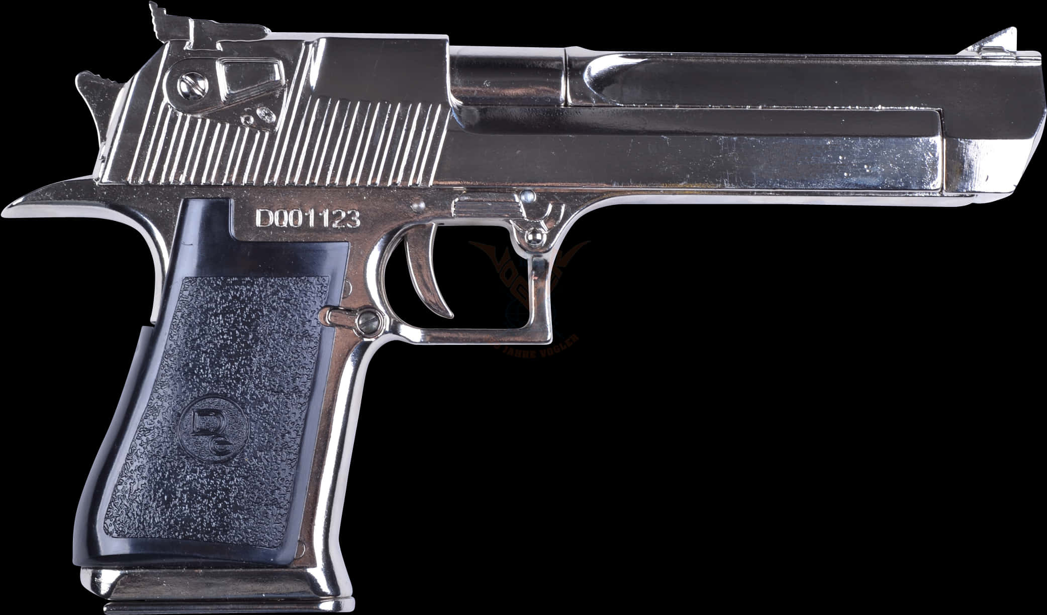 Silver Semi Automatic Pistol PNG with transparent background