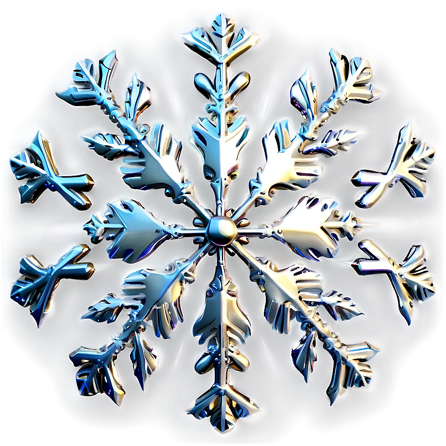 Silver Snowflake Design PNG 36 PNG with transparent background