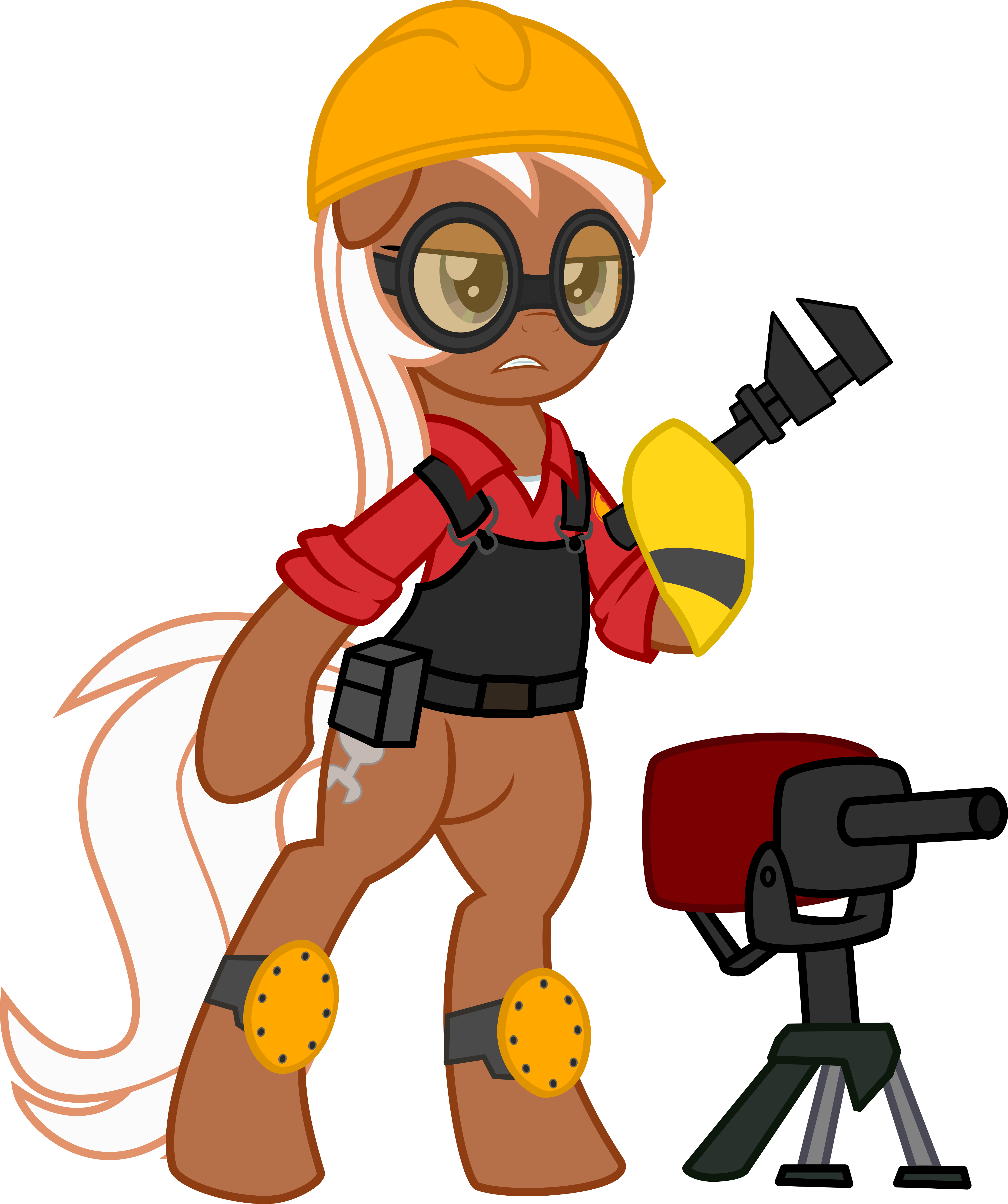 Silver Spanner Tf Engineer - Tf2 Pony Engineer, HD Png Download PNG with transparent background
