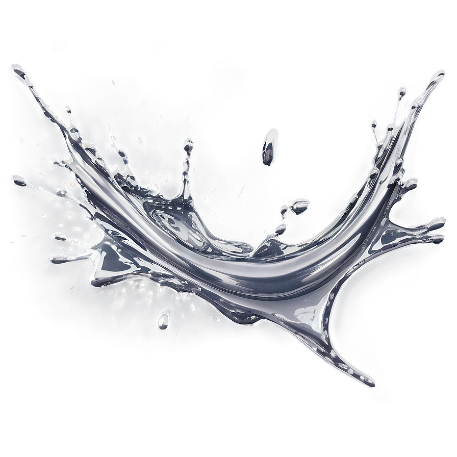 Silver Splash Effect Png 06282024