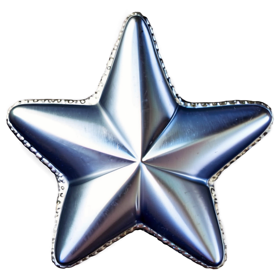 Silver Star Decoration PNG 06112024 PNG with transparent background