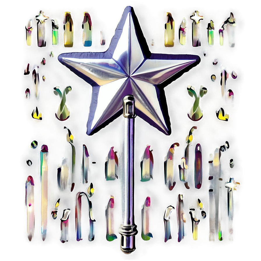 Silver Star Wand Png Beq73