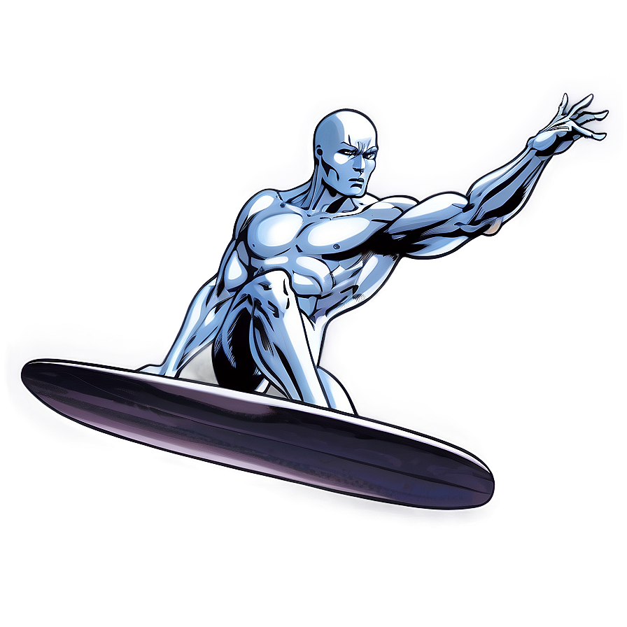 Silver Surfer Action Pose Png Cop73