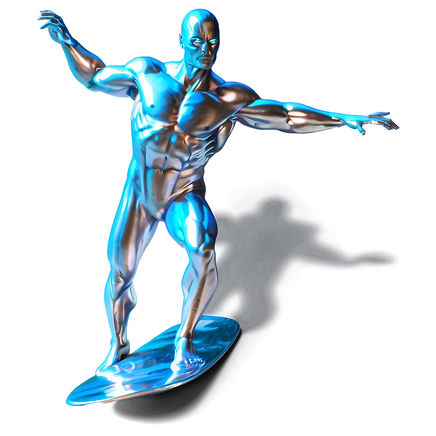 Silver Surfer Action Pose Png Iqb54