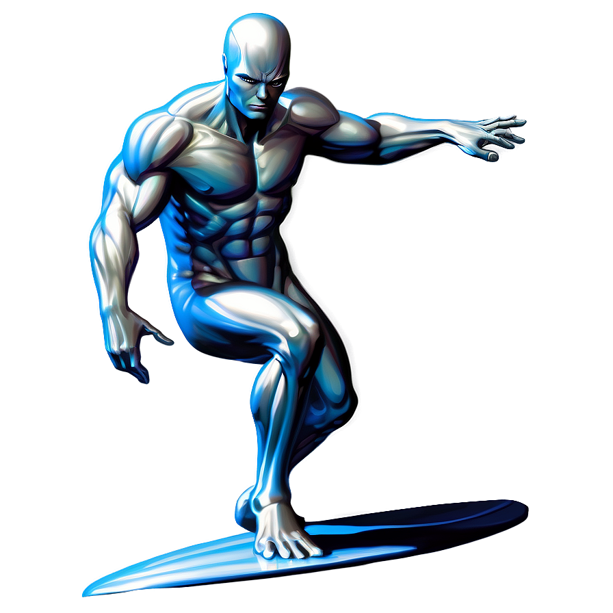 Silver Surfer Digital Painting Png Amv66