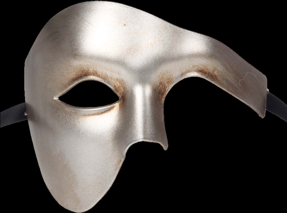 Silver Venetian Mask Isolated