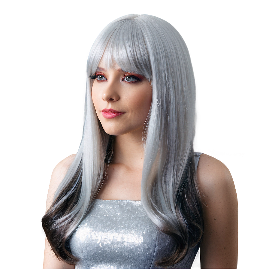 Silver Wig Png 79