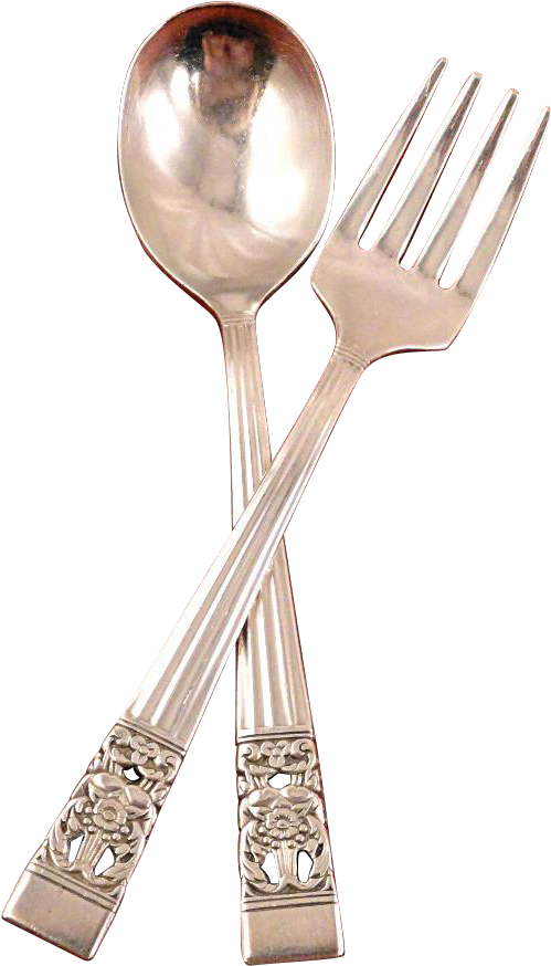 Silverware Crossed Forkand Spoon