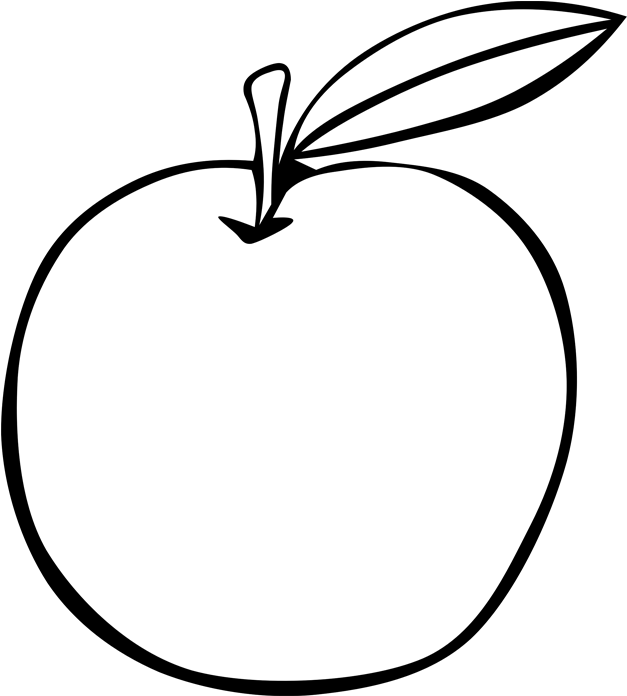 Simple Apple Line Art