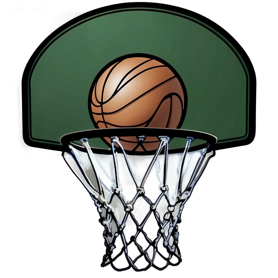 Simple Basketball Hoop Outline Png 06132024