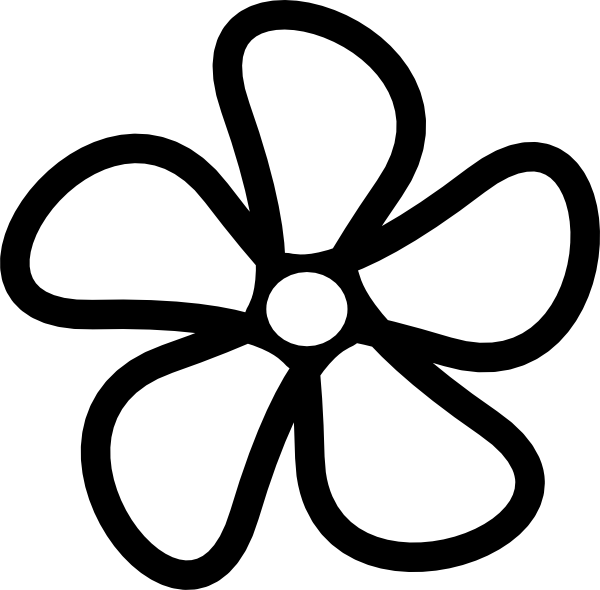 Small Flower Black - Outline Image Of Flower, HD Png Download PNG with transparent background