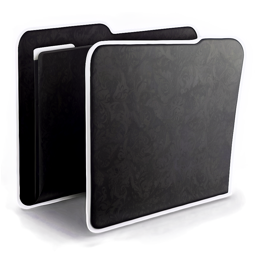 Simple Black Folder Icon PNG 06212024 PNG image with a transparent background, free high-resolution download