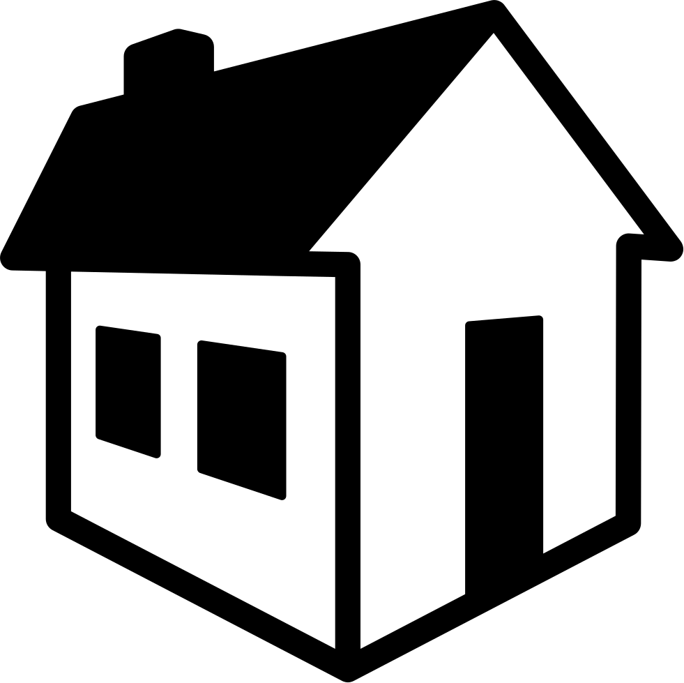 Simple Black House Icon PNG with transparent background