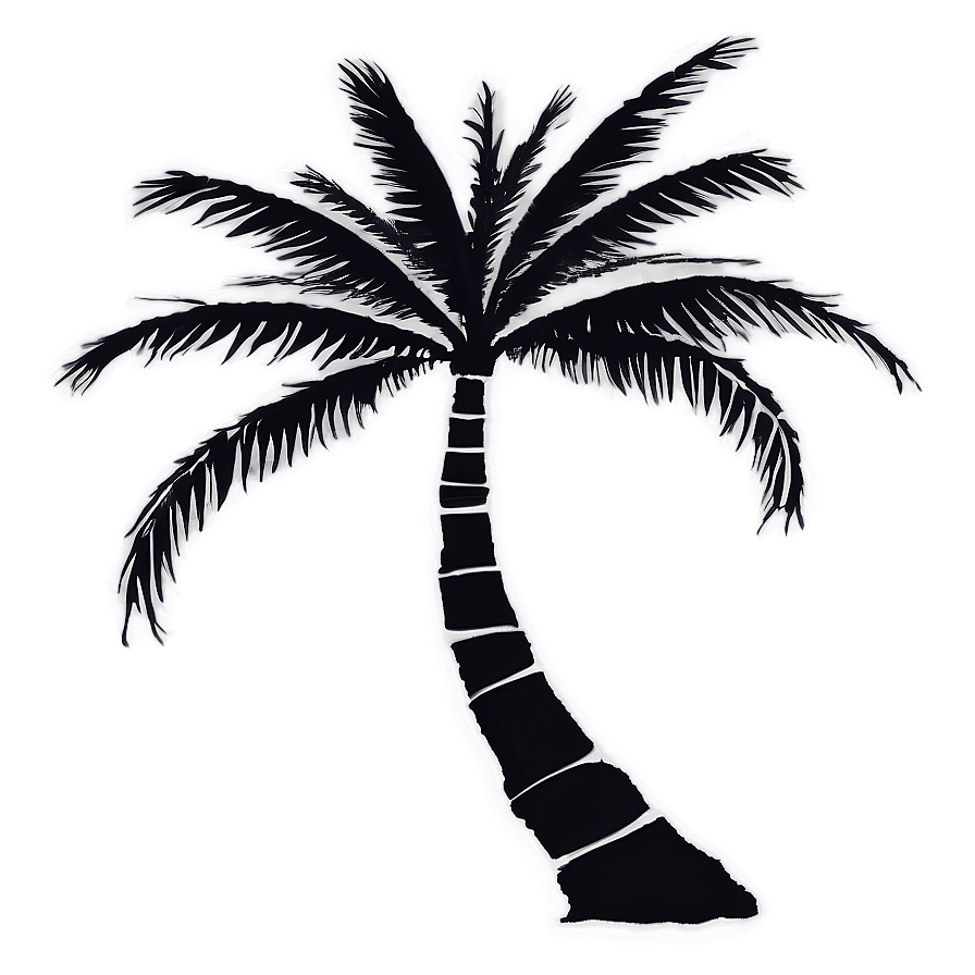 Simple Black Palm Tree Silhouette Png Avf