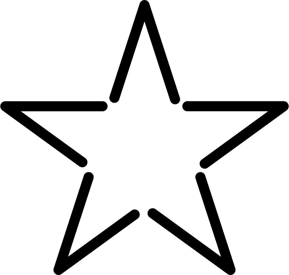 Star Shape Made With Lines - Star Outline Transparent Background, HD Png Download PNG with transparent background