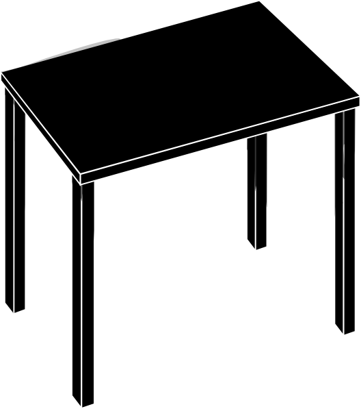 Simple Black Table Clipart