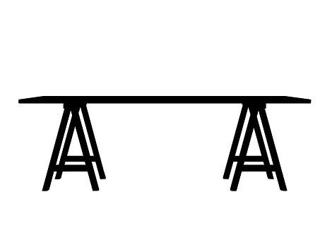 Simple Black Table Vector PNG with transparent background