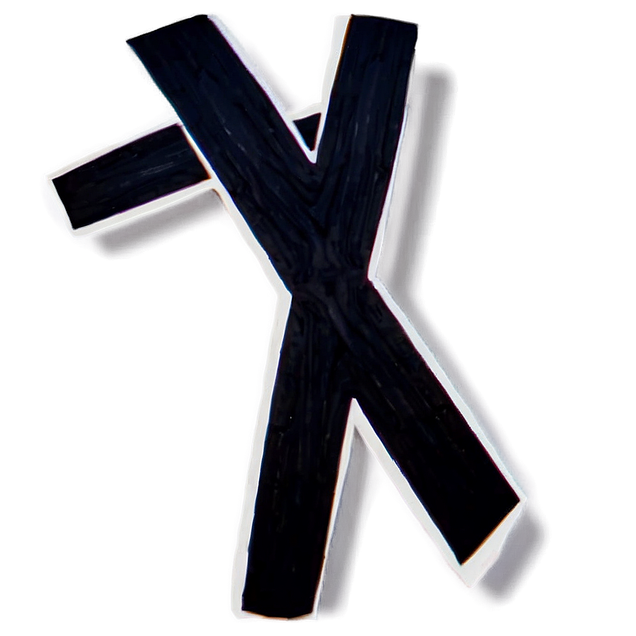 Simple Black X Sign Png 06272024