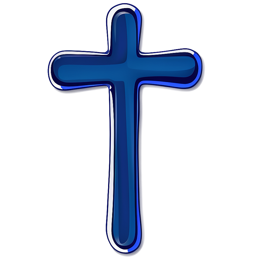 Simple Blue Cross Drawing Png Cou