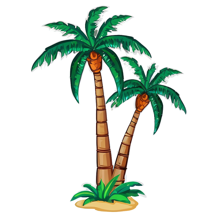 Simple Cartoon Palm Tree Png 73