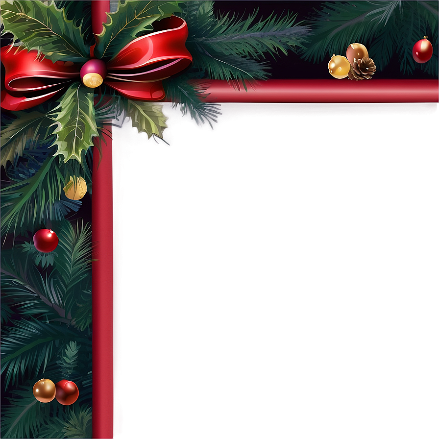 Simple Christmas Frame Png 05252024