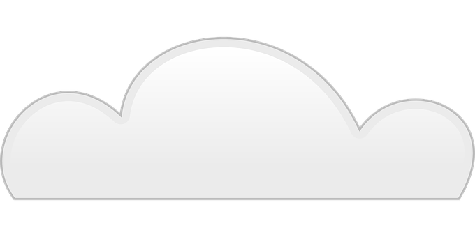 Simple Cloud Icon Black Background PNG with transparent background