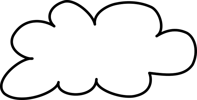 Simple Cloud Shape Graphic PNG with transparent background