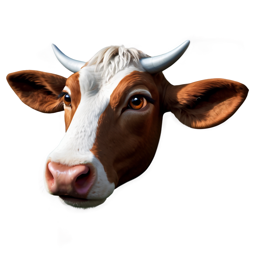 Simple Cow Head Icon Png 06212024