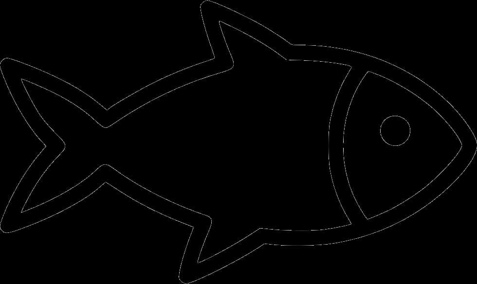 Simple Fish Silhouette Outline