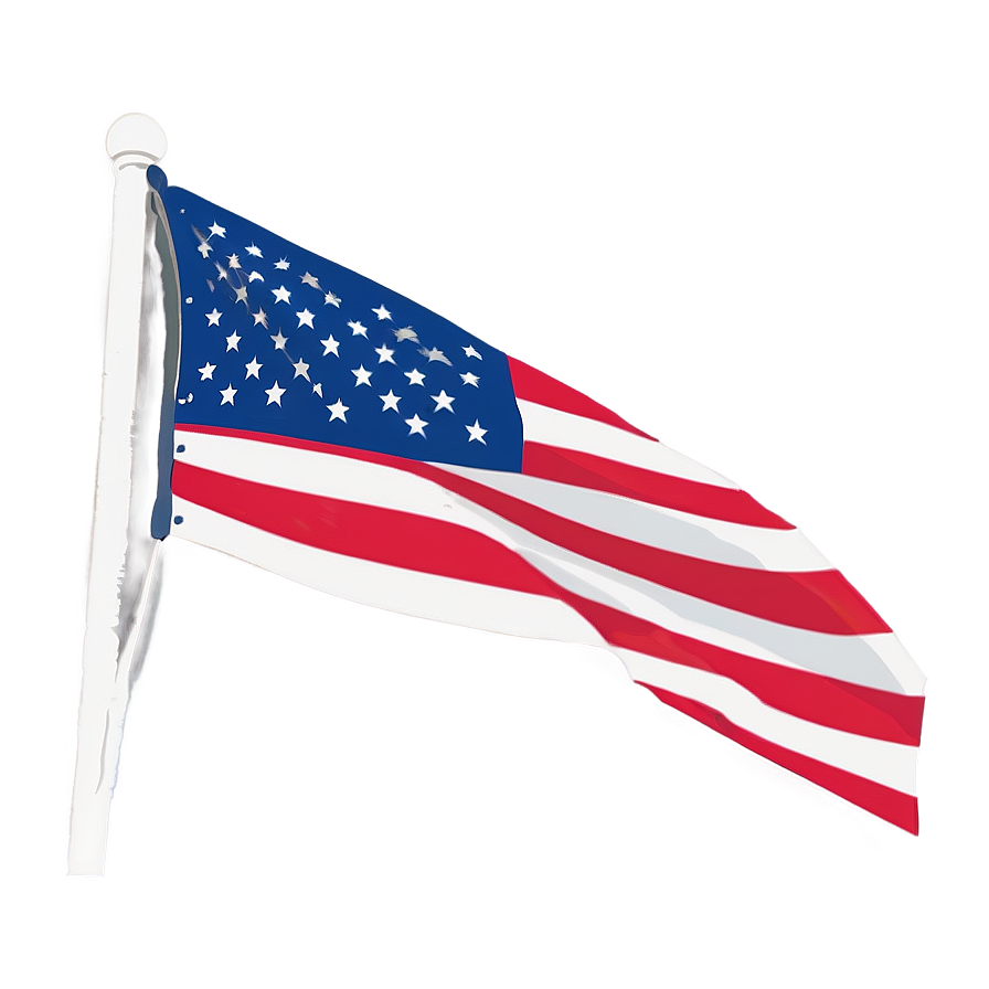 Simple Flat American Flag Png Icon 04302024