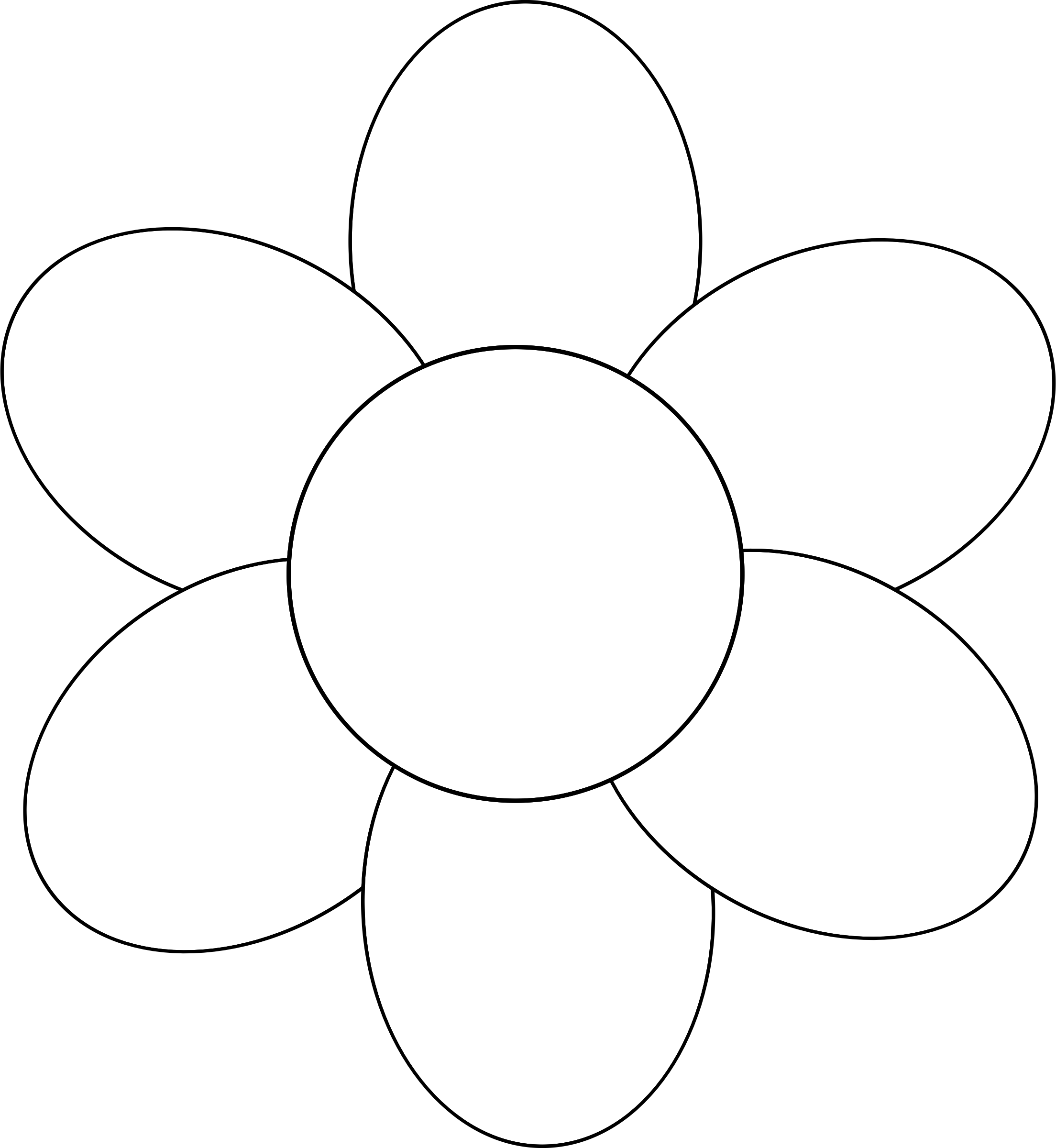 Simple Flower Outline Graphic