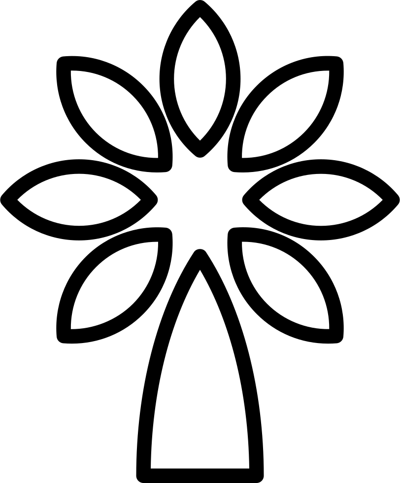 Simple Flower Outline Graphic