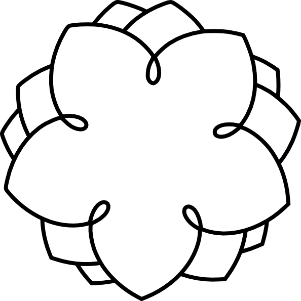 Transparent Flower Clipart Black And White Free Download - Png Flowers Outlines Cartoon, Png Download PNG with transparent background