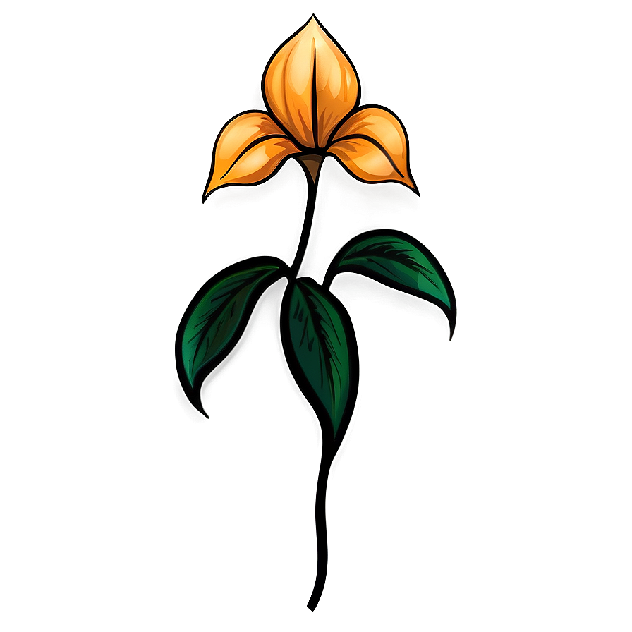 Simple Flower Tattoo Design Png 32