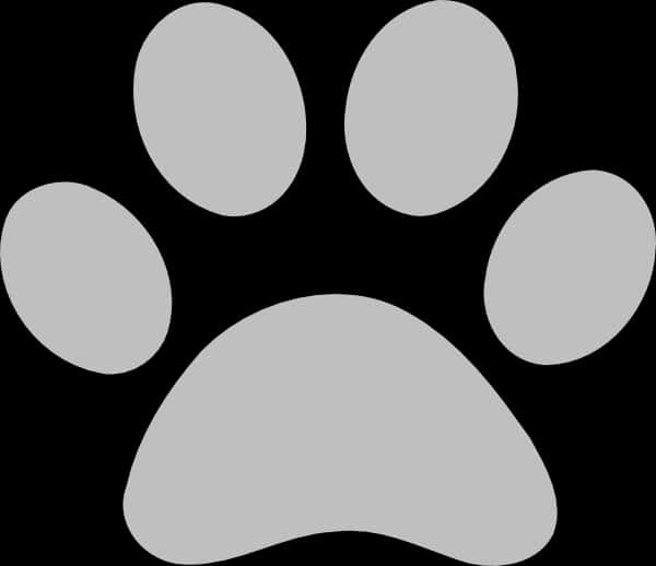 Simple Gray Paw Print