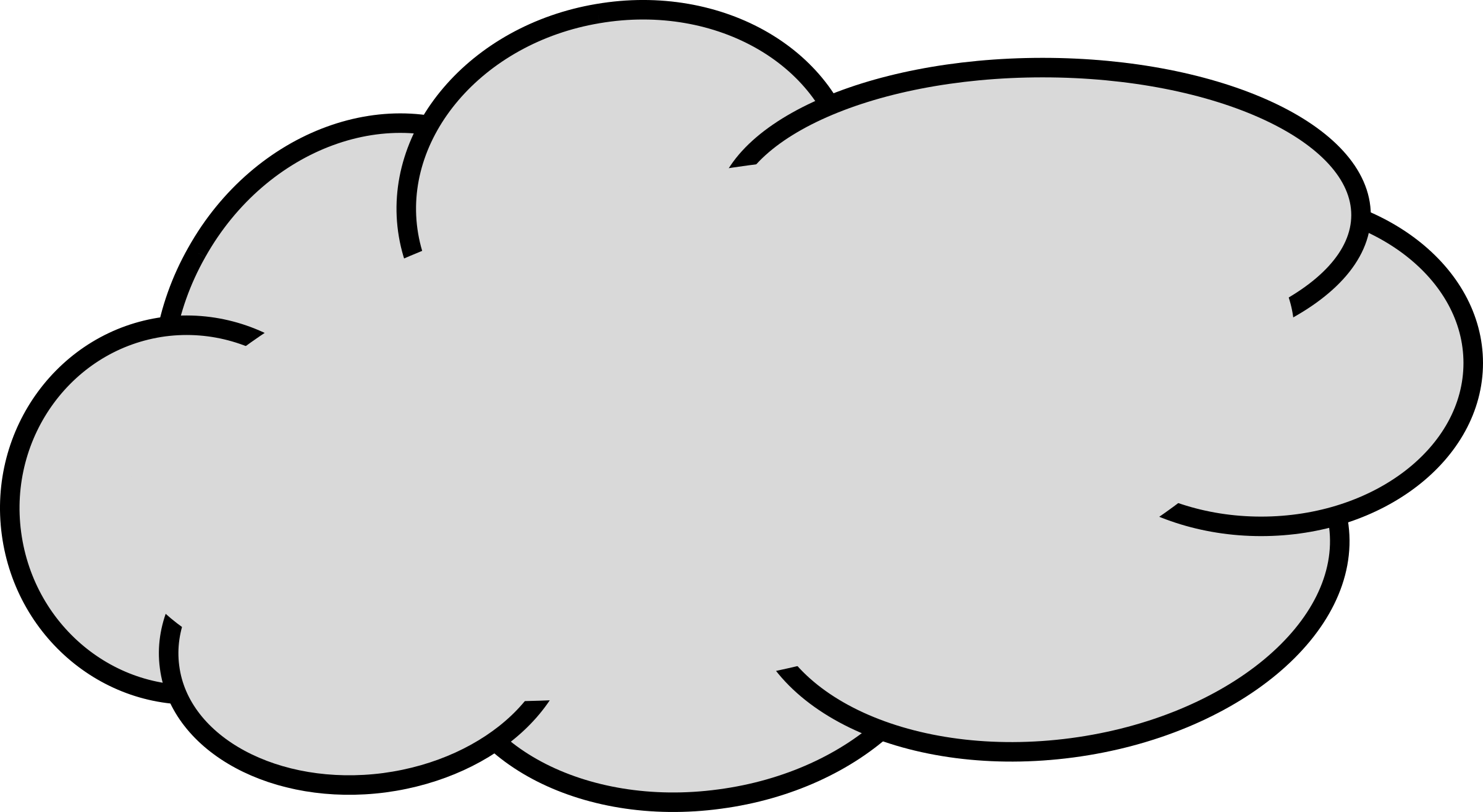 Simple Outlined Cloud Clipart