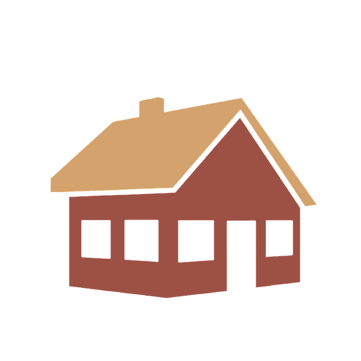 Simple Red House Graphic