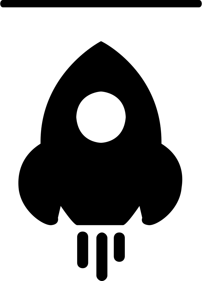 Simple Rocket Icon Silhouette