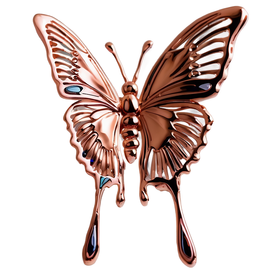 Simple Rose Gold Butterfly Png Jai