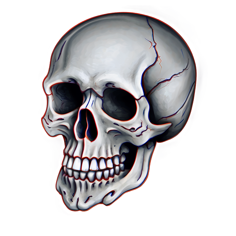 Simple Skull Doodle Png Tqb42