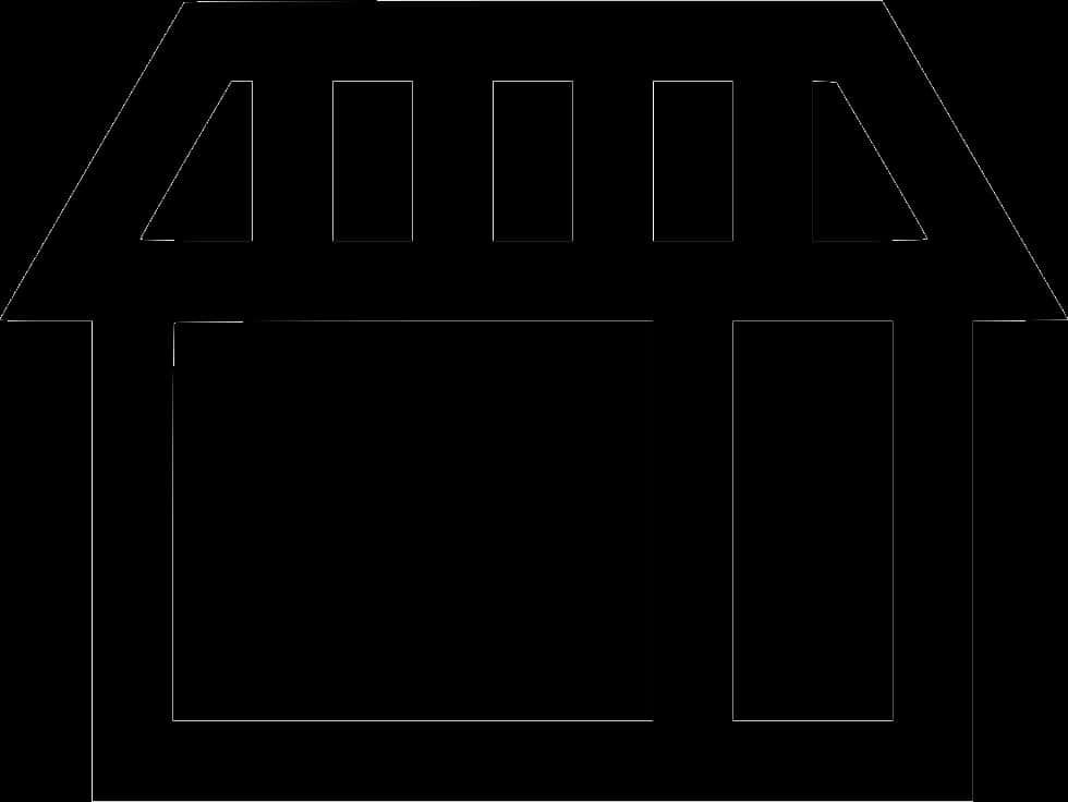 Simple Storefront Outline PNG image with a transparent background, free high-resolution download