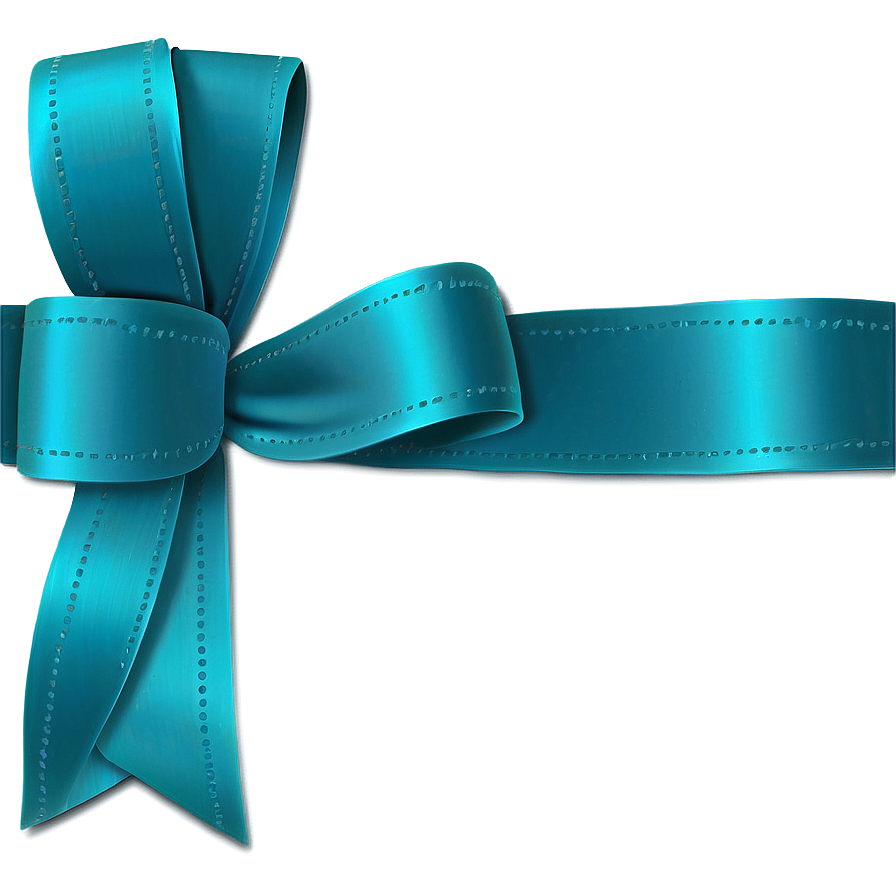 Simple Teal Ribbon Logo Png 33