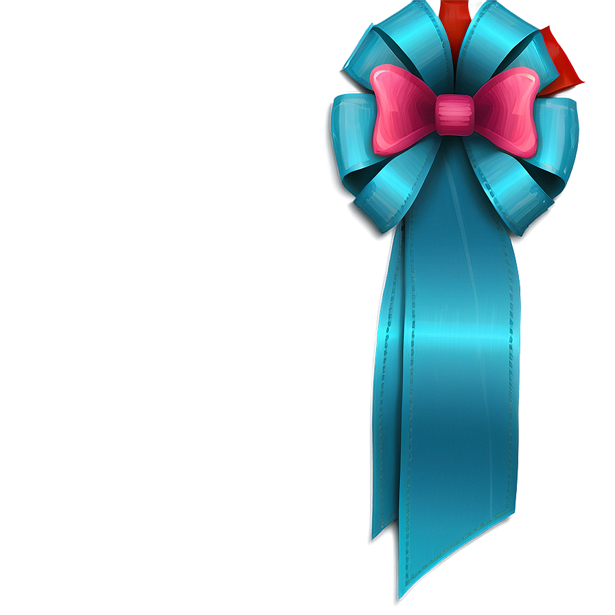 Simple Teal Ribbon Logo PNG xtb42 PNG image with a transparent background, free high-resolution download