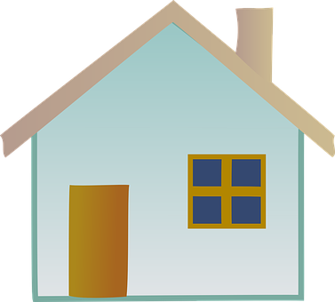 Simple Vector House Illustration PNG with transparent background
