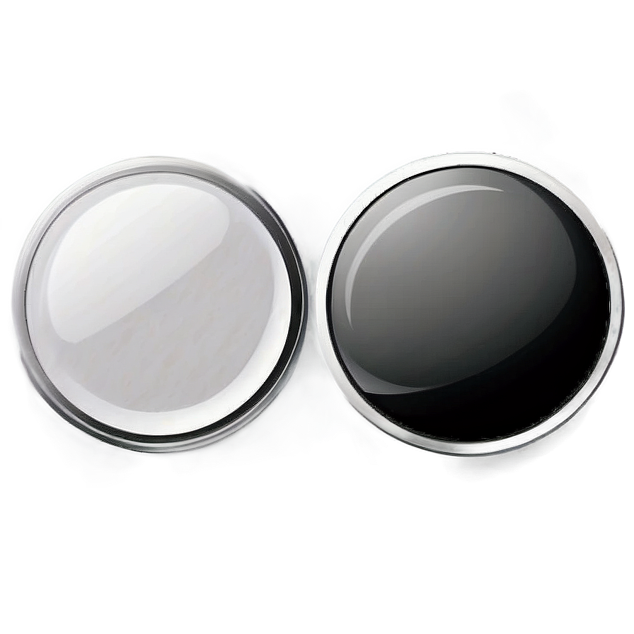 Simple White Button Graphic Png 06272024